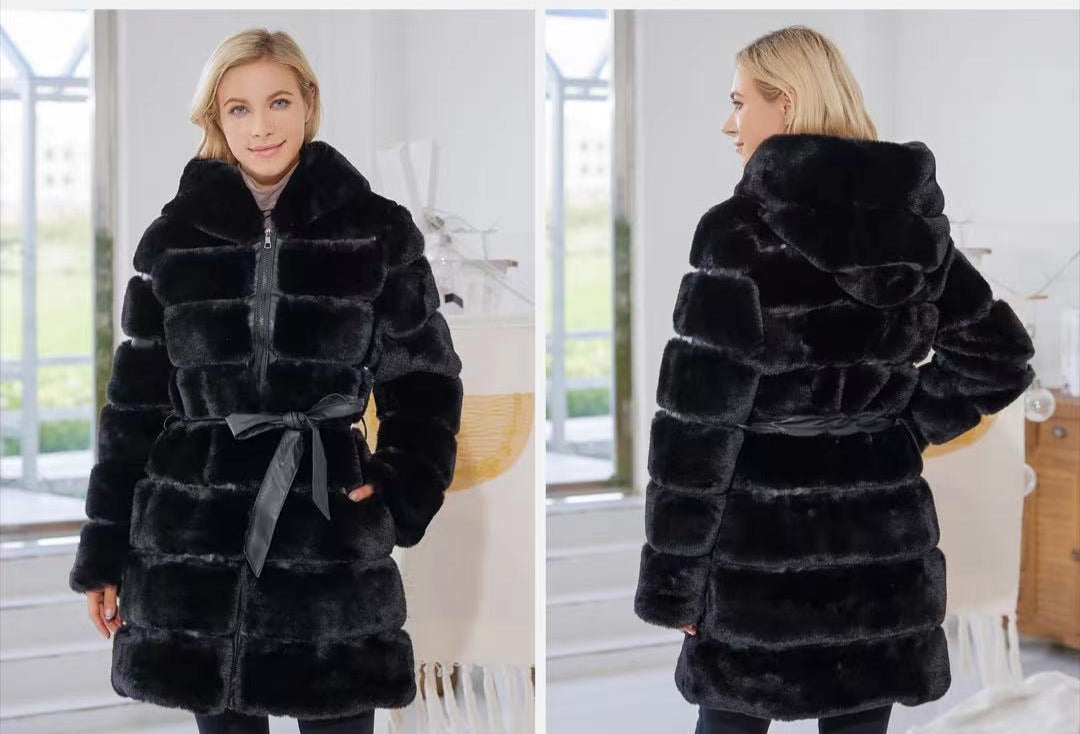 Sereinian cappotto in pelliccia bear