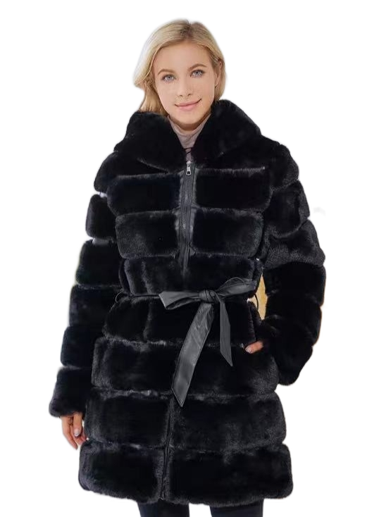 Sereinian cappotto in pelliccia bear