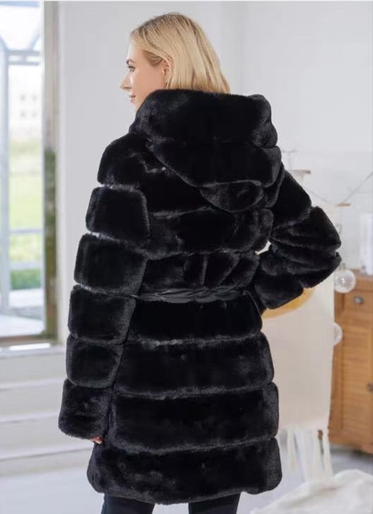 Sereinian cappotto in pelliccia bear